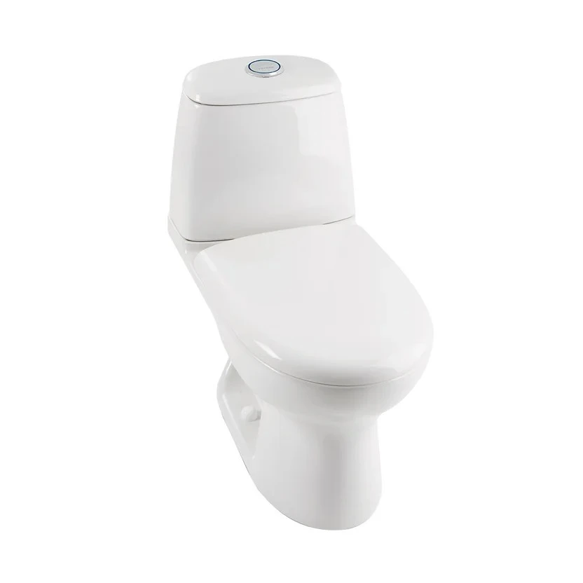 Combo Renueva: Sanitario Ecoclean Alongado Blanco De 2 Piezas + Mueble Aluvia Miel Elevado 45 Cm Con Lavamanos + Grifería Aluvia 4 Pulgadas Corona